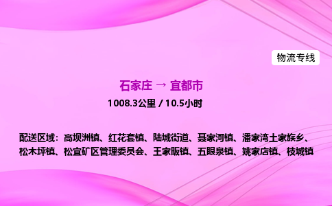 石家庄到宜都市物流公司-专线直达 石家庄到宜都市物流公司-专线直达
