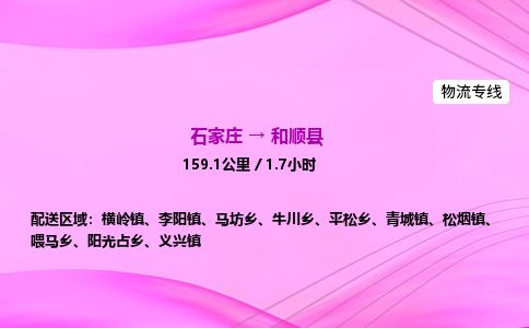 石家庄到和顺县物流公司-货运专线2026省市县<高效准时> 石家庄到和顺县物流公司-货运专线2026省市县<高效准时>