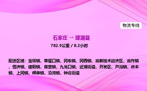 石家庄到建湖县物流公司-货运专线2026省市县<高效准时>