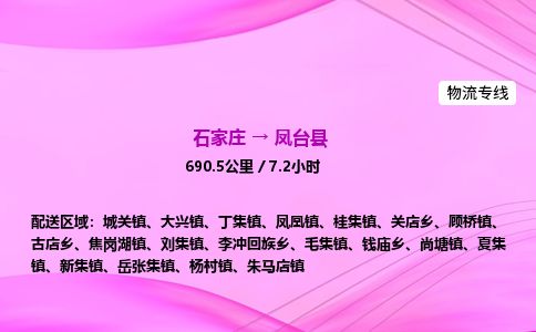 石家庄到凤台县物流公司-货运专线2026省市县<高效准时> 石家庄到凤台县物流公司-货运专线2026省市县<高效准时>