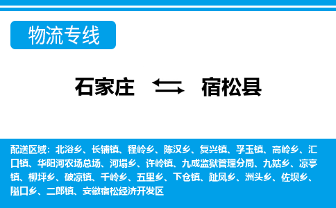 石家庄到宿松县物流公司-货运专线2026省市县<高效准时>
