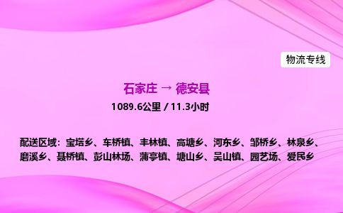 石家庄到德安县物流公司-货运专线2026省市县<高效准时> 石家庄到德安县物流公司-货运专线2026省市县<高效准时>