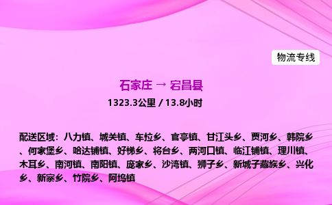 石家庄到宕昌县物流公司-货运专线2026省市县<高效准时> 石家庄到宕昌县物流公司-货运专线2026省市县<高效准时>