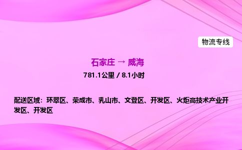 石家庄到威海物流公司2026全境直达特快物流专线 石家庄到威海物流公司2026全境直达特快物流专线