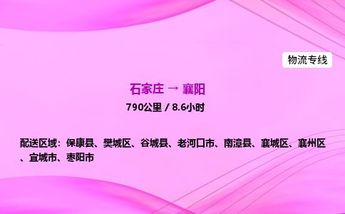 石家庄到襄阳物流公司2026全境直达特快物流专线