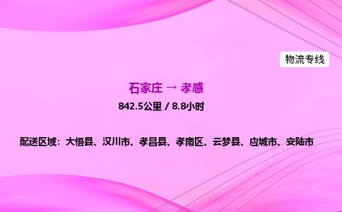 石家庄到孝感物流公司2026全境直达特快物流专线