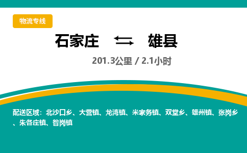 正定到雄县物流公司-物流专线中途不涨价「天天发车」