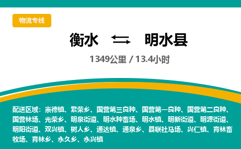 衡水到明水县物流公司-搬家行李托运2026(专线快运/全境直达) 衡水到明水县物流公司-搬家行李托运2026(专线快运/全境直达)